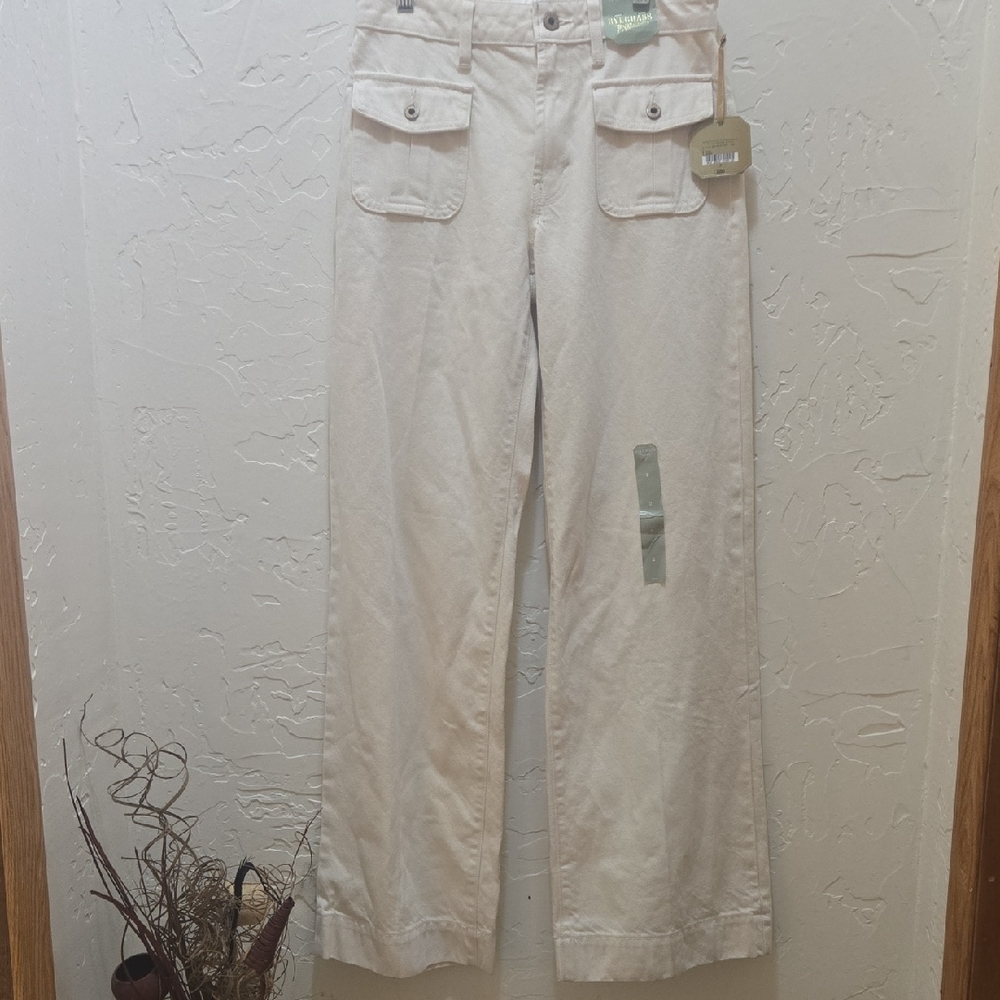 NWT Ryegrass Cream Wide Leg Jeans Size 2